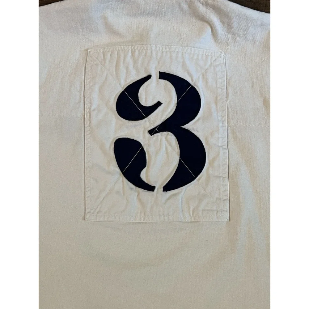 Rare Vintage POLO RALPH LAUREN Spell Out Scribble Polo Shirt 90s‎  White XL B29